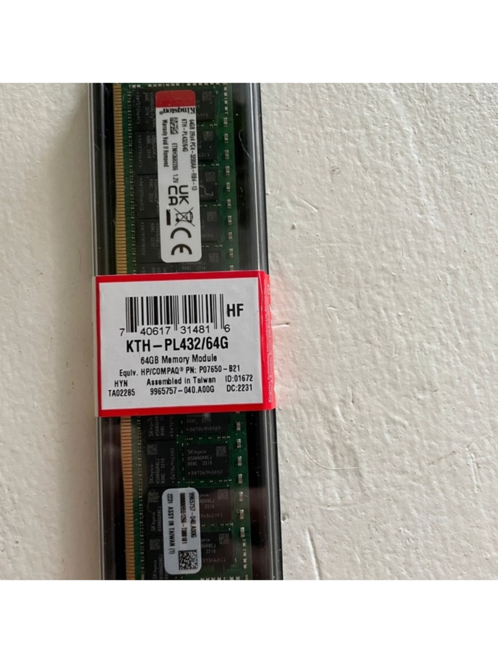 New kingston KTH-PL432/64GB ram